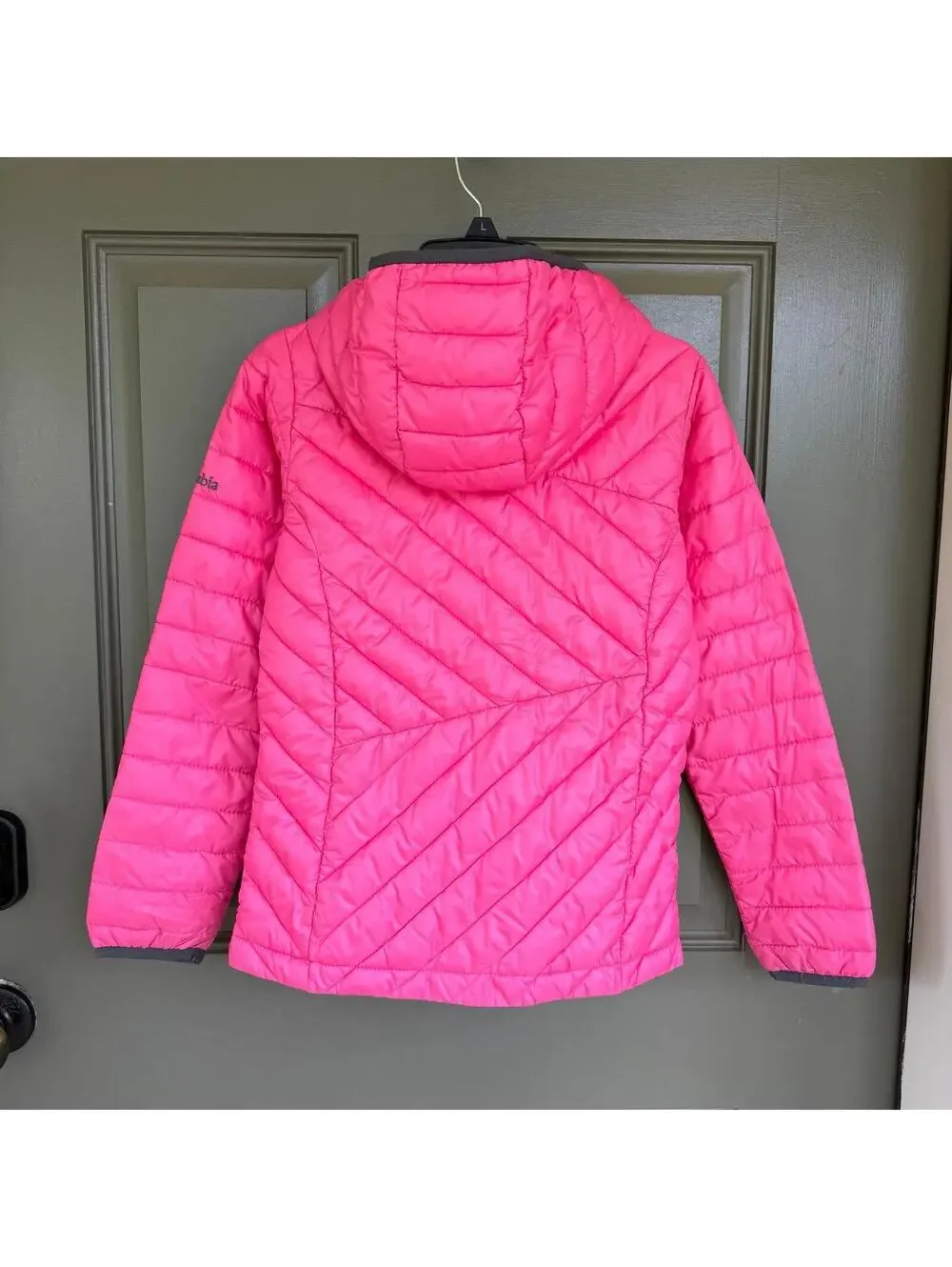 Columbia Girls' Hooded Puffer Jacket -‎ Pink - Size (10-12)